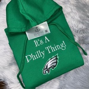Kelly Green - Adult Unisex It’s a PhillyThing! Eagles Embroidered Hoodie